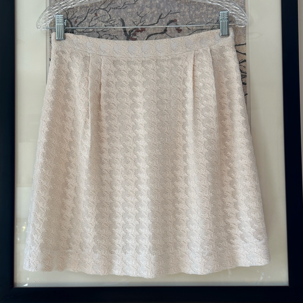 St. John Couture Cream Lace Skirt, VTG
